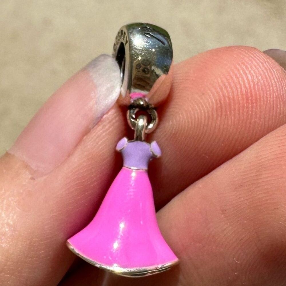 NWOT Rapunzel Tangled Dress Disney x Pandora FIT Silver Charm - Picture 5 of 12